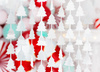 Kurtyna - Choinka, srebrny, 100x245 cm