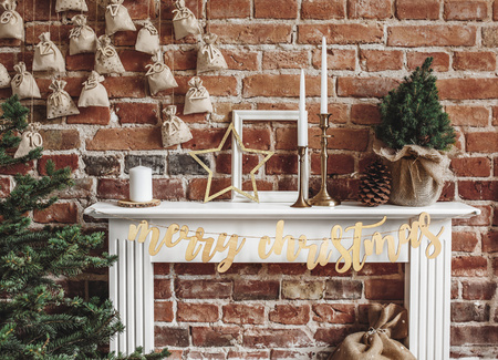 Drewniany baner Merry Christmas, 87x17cm