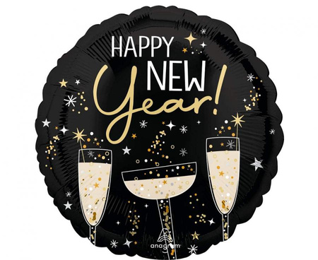 Balon foliowy 18"  Bubbly New Year