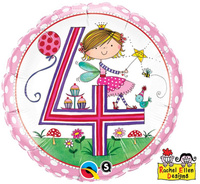 Balon foliowy 18" "4 dla dziewczynki"