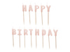 Świeczki urodzinowe Happy Birthday, 2,5 cm, różowy (1 op. / 13 szt.)