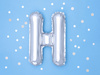 Balon foliowy Litera ''H'', 35cm, srebrny