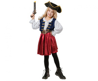 Zestaw dla dzieci Elegancka Piratka (kapelusz, sukienka, pasek), rozm. 120/130 cm