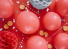 Balony Eco 30cm pastelowe, czerwony (1 op. / 10 szt.)