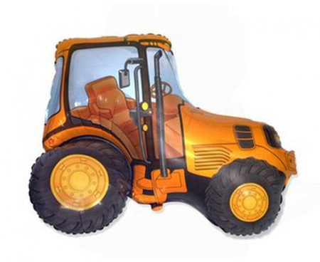 Balon foliowy 14" - "Traktor" (pomarańczowy)