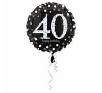 Balon foliowy 18" - "Sparkling Birthday 40"