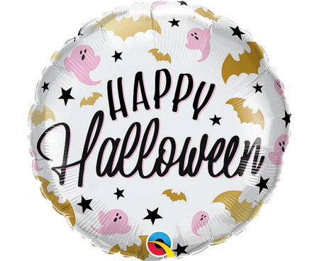 Balon foliowy 18" "Happy Halloween" (nietoperze i duchy)