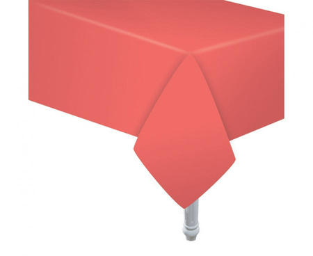 Obrus papierowy koralowy, 132x183 cm
