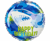 Balon foliowy 18" -  Shark Happy Birthday