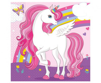 Serwetki papierowe Unicorn Rainbow Colors, rozm. 33x33 cm, 20 szt. (papier FSC)
