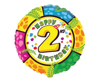 Balon foliowy 18" - " Happy Birthday - 2", pakowany