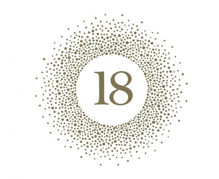 Serwetki papierowe 18 Golden Dots, 33 x 33 cm, 20 szt.