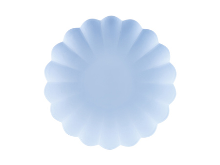 Talerzyki plastikowe Falbanka, 22 x 22 cm, błękitny (1 op. / 4 szt.)