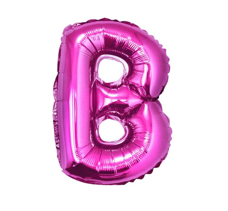 Balon foliowy "Litera B", różowa, 35 cm