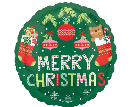 Balon foliowy 18"  Beary Christmas