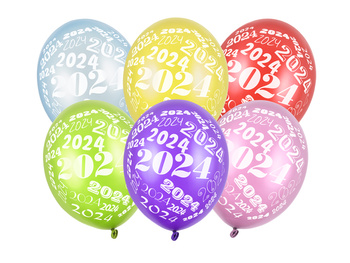 Balony 30cm, 2024, Metallic mix (1 op. / 50 szt.)