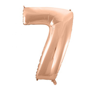 Balon foliowy "Cyfra 7", różowo-złota, 92 cm