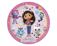 Talerzyki papierowe Gabby's Dollhouse, next generation, 20 cm, 8 szt. (plastic-free) (papier FSC)