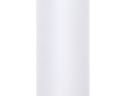 Tiul gładki, biały, 0,8 x 9m