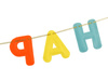 Baner filcowy, Happy Birthday, mix, 3m