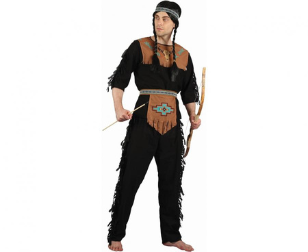Zestaw dla dorosłych Indianin (opaska, pasek, bluzka, spodnie), rozm. 56