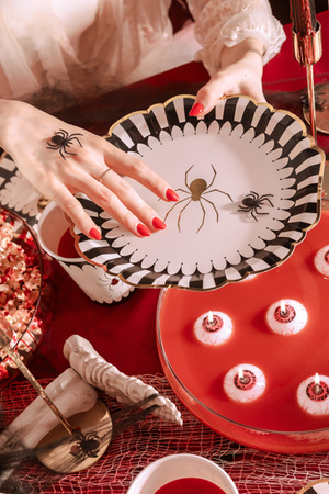 Talerzyki Pająk, 23 cm, mix (1 op. / 6 szt.)