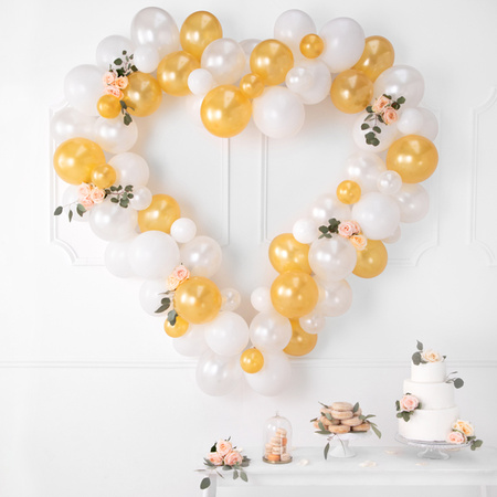 Balony Strong 12cm, Metallic Pure White (1 op. / 100 szt.)
