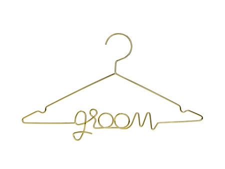Metalowy wieszak Groom, złoty, 45x27cm