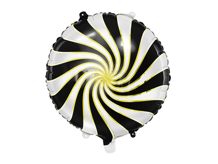 Balon foliowy Cukierek, 35cm, czarny