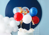 Balonowy topper na tort Samolot, mix, 29 cm