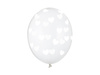 Balony 30cm, Serduszka, Crystal Clear (1 op. / 6 szt.)