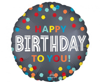 Balon foliowy 18" - Confetti burst bday