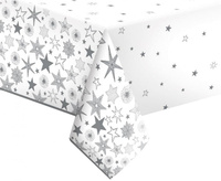 Obrus papierowy Silver Stars, 120x 180 cm, 1 szt.