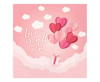 Serwetki Kolekcja Love Is In The Air (różowe), certyfikat FSC, 33x33 cm/ 20 szt.