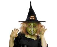 Zestaw farbek do malowania twarzy CZAROWNICA (farbki, gąbka, aplikator)