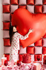 Balon foliowy Serce XXL, 136x129 cm, czerwony