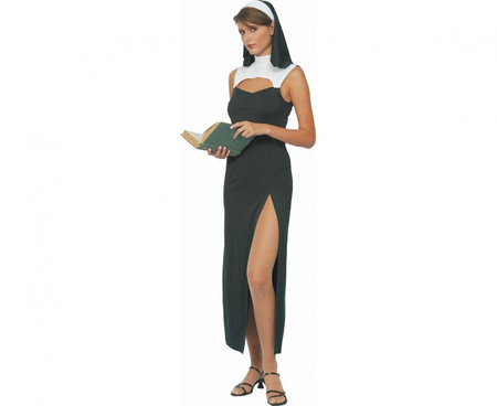 Zestaw dla dorosłych Niegrzeczna Zakonnica (sukienka, nakycie głowy), rozm. S