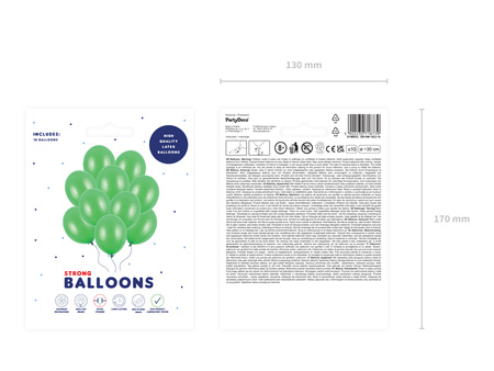 Balony Strong 30cm, Metallic Bright Green (1 op. / 10 szt.)