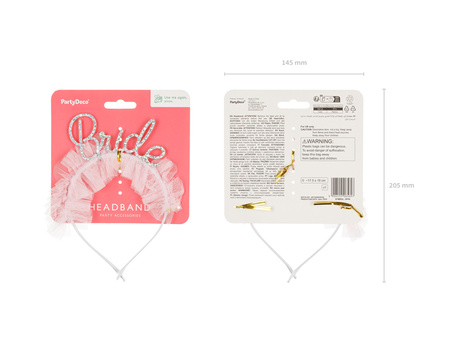 Opaska Bride z falbanką, 17,5 x 18 cm, mix