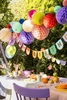 Baner papierowy Happy Birthday, mix, 163x12 cm