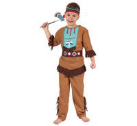 Zestaw dla dzieci Indianin Lecący Ptak (koszula, spodnie, pasek, opaska), rozm. 130/140 cm
