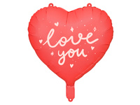 Balon foliowy Serce ''I love you'', 45 cm, mix