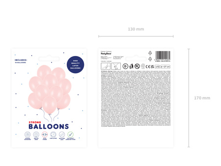 Balony Strong 27cm, Pastel Pale Pink (1 op. / 10 szt.)