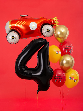 Balon foliowy Cyfra ''4'', 86cm, czarny