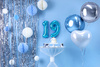 Balon foliowy Cyfra ''9'', 35cm, niebieski