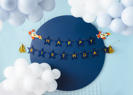 Baner Happy Birthday Samoloty, 2.5 m, mix