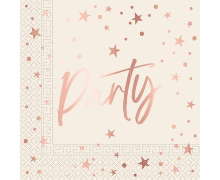 Serwetki papierowe Rose Gold Party, Decorata, FSC, 33 x 33 cm, 20 szt.