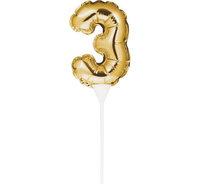 Balon foliowy złoty, samopompujący, 3, rozm. 9 KK