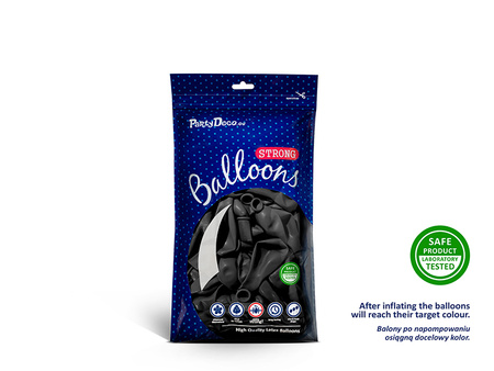Balony Strong 12cm, Metallic Black (1 op. / 100 szt.)