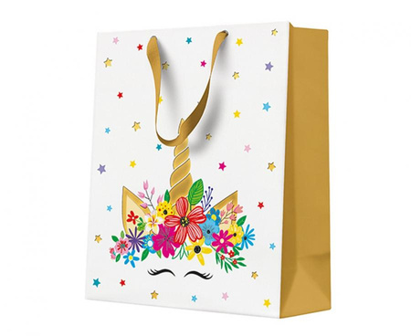 Torebka prezentowa UNICORN PARTY, 20x25x10 cm, 1 szt.